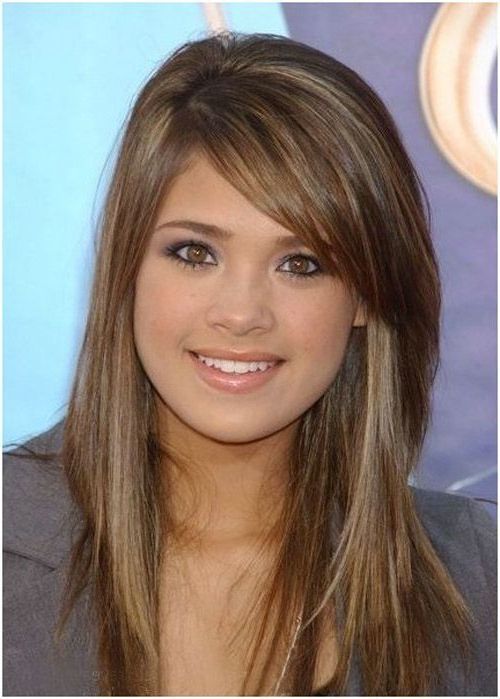 Pin On Hair And Face Throughout Long Straight Layered Hairstyles With Fringes (Photo 10 of 25)