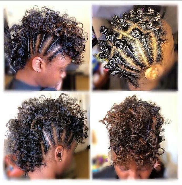Pin On Hairstyles Inside Mohawk Hairstyles With Braided Bantu Knots (View 15 of 25)