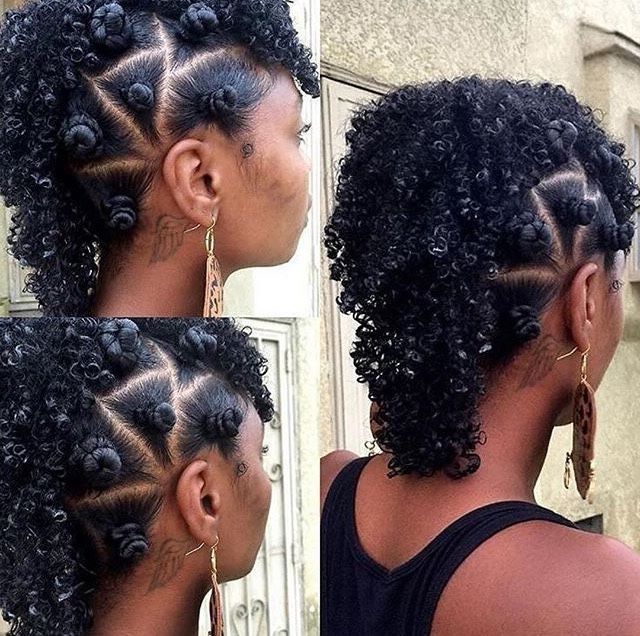 Pin On Natural Styles Inside Mohawk Hairstyles With Braided Bantu Knots (Photo 7 of 25)