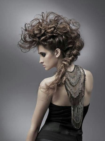 Runway Model Hair; Curled And Teased Mohawk | Editorial Hair Throughout Blonde Teased Mohawk Hairstyles (Photo 8 of 25)