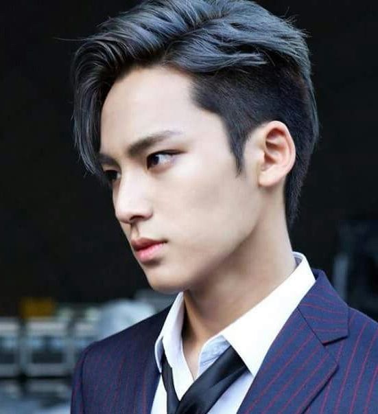 Seventeen Mingyu's Half Dyed Hair – Kpop Korean Hair And Style Intended For Cool Silver Asian Hairstyles (View 6 of 25)