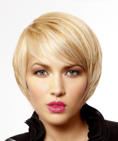 Short Hairstyles And Haircuts Regarding Straight Hairstyles In Side Swept Downdo (View 8 of 25)
