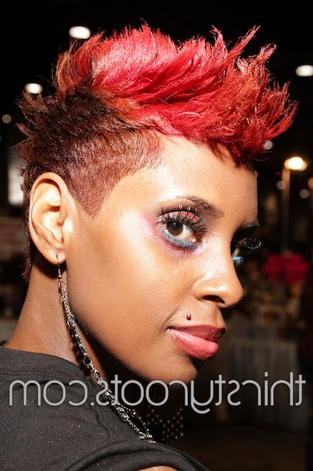 Short Relaxed Red Mohawk Throughout Curly Red Mohawk Hairstyles (Photo 8 of 25)