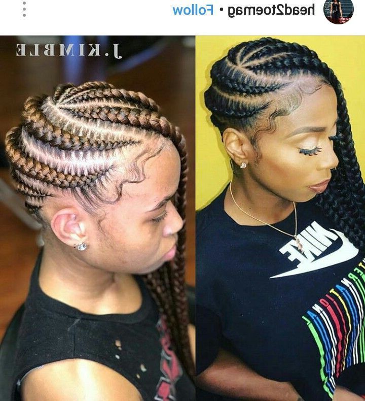 Side Cornrows | Children's Braid Styles | Trenzas Africanas Intended For Mermaid Waves Hairstyles With Side Cornrows (Photo 8 of 25)