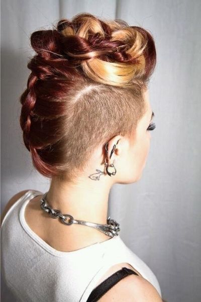Side Short Blonde Braid Homecoming Hairstyle | Braided In Short Blonde Braids Mohawk Hairstyles (Photo 15 of 25)