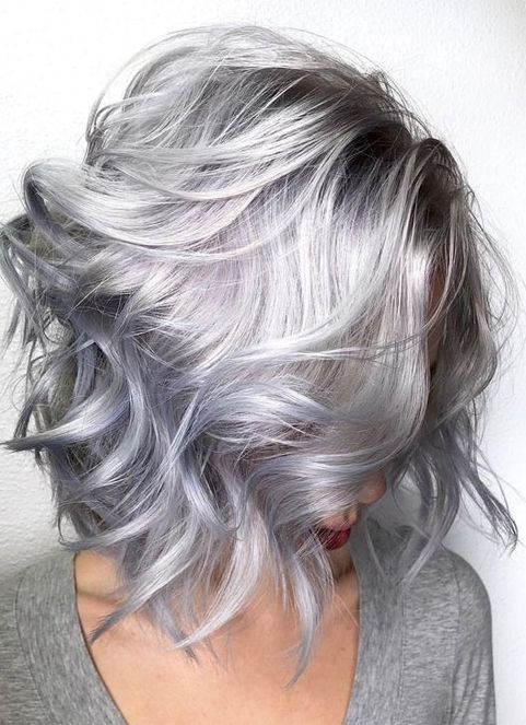 Silver Color Short Hairstyles 2018 For Women's Above 40 | For Silver Short Bob Haircuts (View 20 of 25)