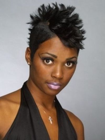 Spiky Mohawk Hairstyle For African American Women | Black With Spiky Mohawk Hairstyles (Photo 9 of 25)