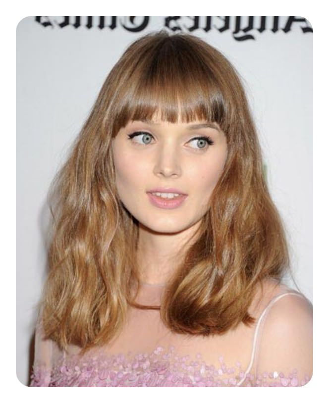 The 79 Sexiest Wispy Bangs To Inspire Your Makeover For Soft And Casual Curls Hairstyles With Front Fringes (View 9 of 25)