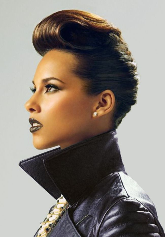 The Look: Alicia Keys Female Celebrity Musician Facial Within Alicia Keys Glamorous Mohawk Hairstyles (Photo 10 of 25)
