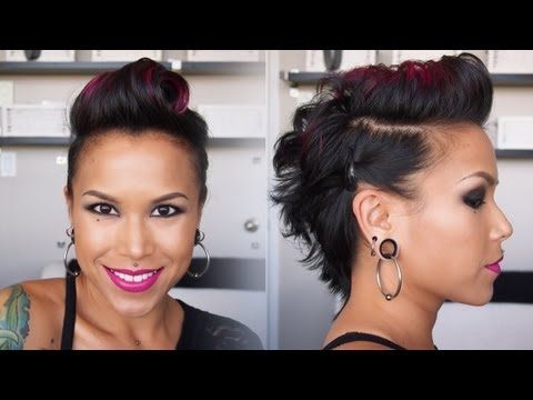 Victory Roll Fauxhawk – Youtube With Victory Roll Mohawk Hairstyles (View 12 of 25)
