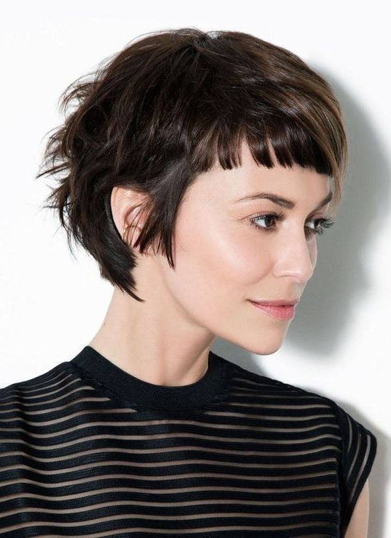 Women Hairstyles For Short “baby” Bangs – 2020 Haircut With Regarding Choppy Haircuts With Wispy Bangs (View 23 of 25)