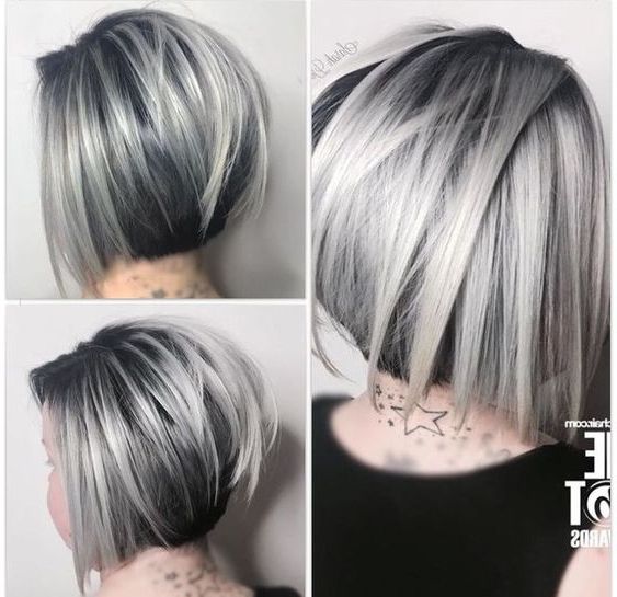 10 Easy Straight Bob Hairstyles With Beautiful Balayage With Regard To Choppy Ash Blonde Bob Hairstyles (Photo 18 of 25)
