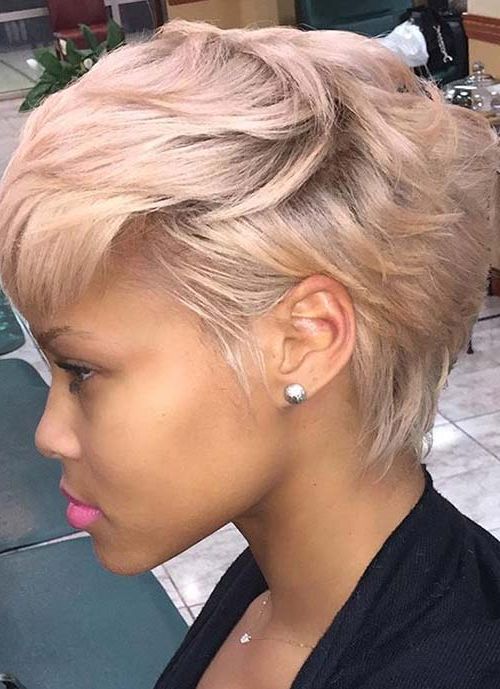 100 Short Hairstyles For Women: Pixie, Bob, Undercut Hair Within V Cut Outgrown Pixie Haircuts (View 19 of 25)