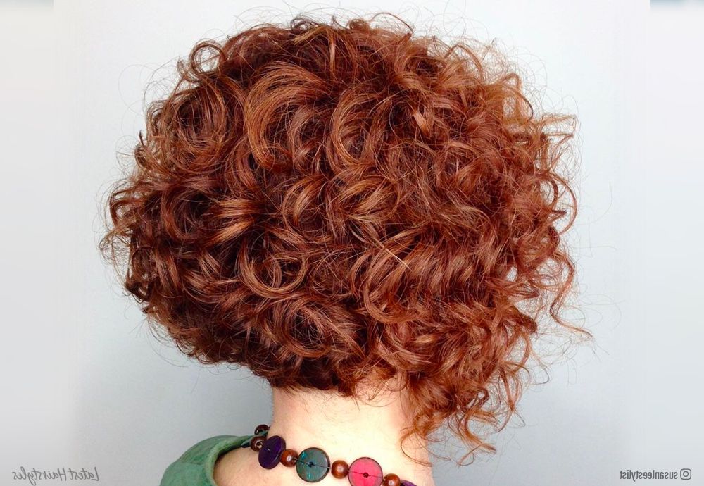 11 Cutest Short Curly Bob Haircuts For Curly Hair Pertaining To Romantic Blonde Wavy Bob Hairstyles (View 18 of 25)