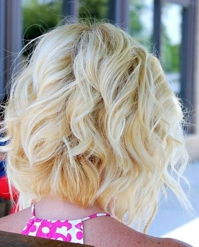 20 Beautiful Bob Haircuts & Hairstyles For Thick Hair For Romantic Blonde Wavy Bob Hairstyles (Photo 15 of 25)