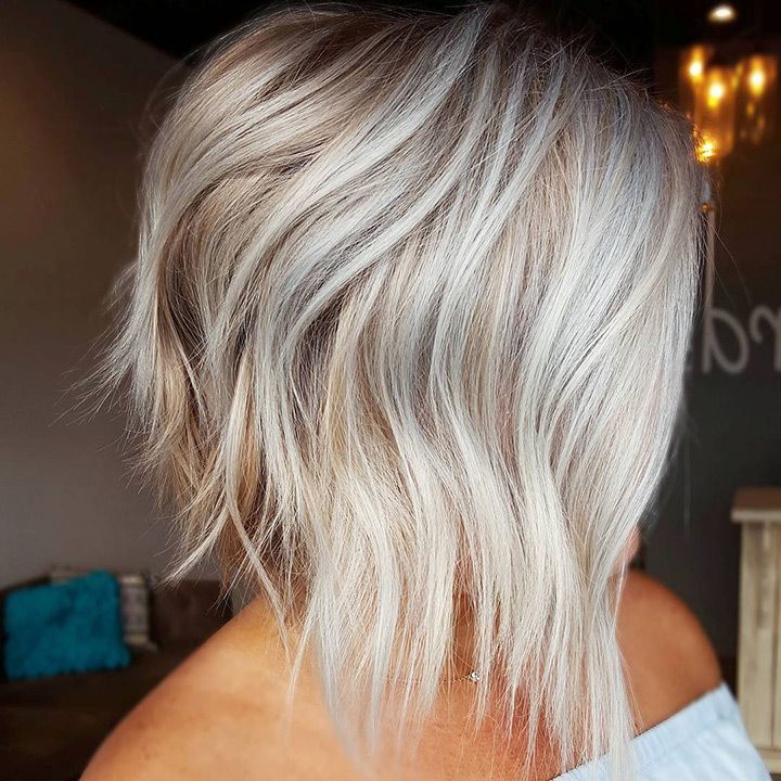 20 Gorgeous Inverted Choppy Bobs | Short Blonde Haircuts Inside Choppy Ash Blonde Bob Hairstyles (View 4 of 25)