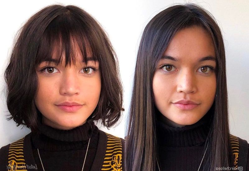 21 Perfect Examples Of Bangs For Round Face Shapes In 2019 Pertaining To Short Bangs Hairstyles For Round Face Types (View 4 of 25)