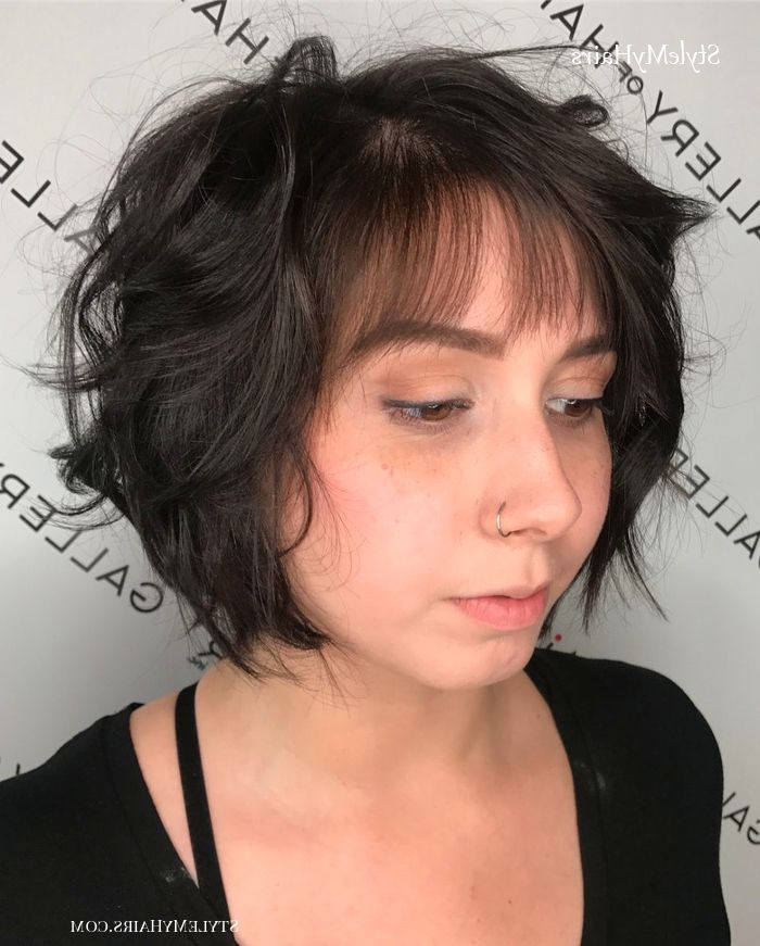 25 Chin Length Bob Hairstyles That Will Stun You In 2019 Throughout Jaw Length Choppy Bob Hairstyles With Bangs (Photo 24 of 25)