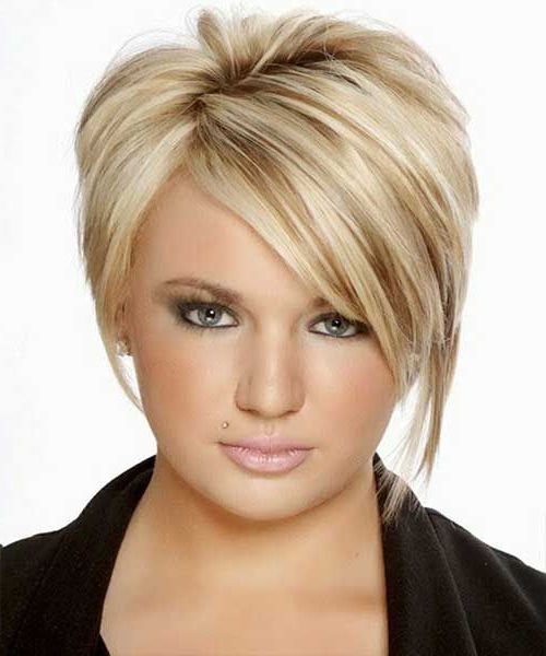 25 Classic Short Hairstyles For Round Face Girls Inside Classic Asymmetrical Hairstyles For Round Face Types (Photo 3 of 24)