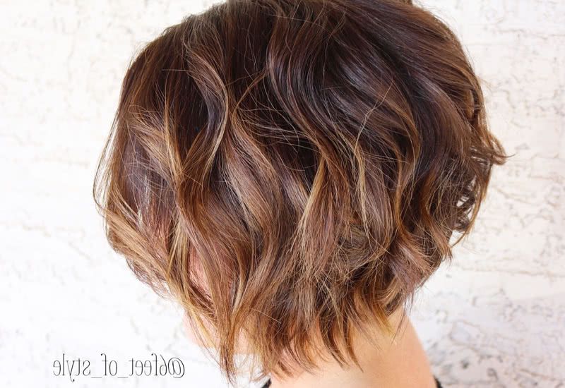 27 Stacked Bob Hairstyles Trending Right Now In 2019 Intended For Slightly Angled Messy Bob Hairstyles (Photo 20 of 25)