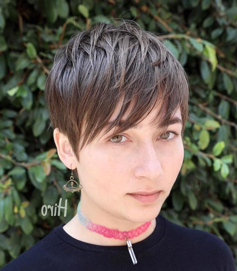 30 Short Hairstyles For Round Faces To Create Wow Effect In 2019 Regarding Tapered Pixie Boyish Haircuts For Round Faces (Photo 13 of 25)