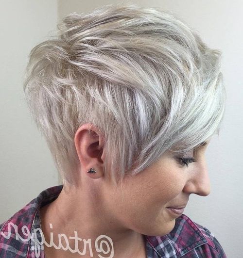 50 Edgy, Shaggy, Messy, Spiky, Choppy Pixie Haircuts – Page Inside Edgy Ash Blonde Pixie Haircuts (Photo 15 of 25)