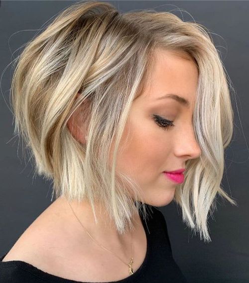 50 Hottest Bob Hairstyles For Fine Hair | Julie Il Salon Inside Slightly Angled Messy Bob Hairstyles (Photo 10 of 25)