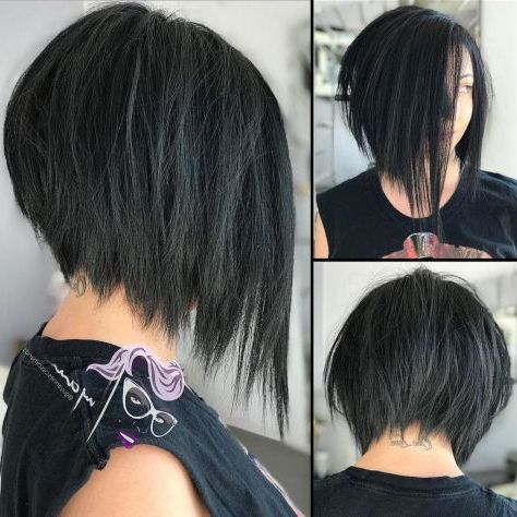 50 Trendy Inverted Bob Haircuts In 2019 | Short Hair Styles Inside Angled Bob Hairstyles With Razored Ends (Photo 1 of 25)