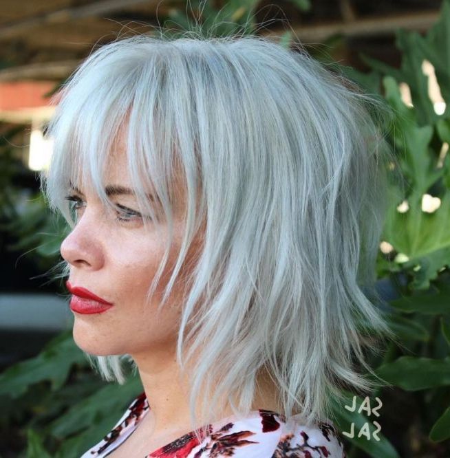 60 Best Variations Of A Medium Shag Haircut For Your Within Razored Shaggy Bob Hairstyles With Bangs (Photo 10 of 25)