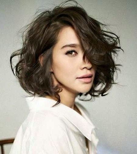 Bob With Side Bangs Asian – Google Search In 2019 | Messy With Curly Messy Bob Hairstyles With Side Bangs (View 8 of 25)