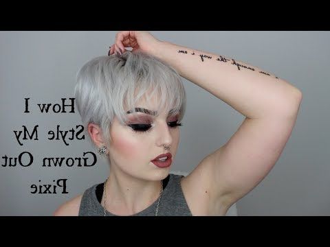 How I Style My Grown Out Pixie – Youtube With Regard To V Cut Outgrown Pixie Haircuts (Photo 13 of 25)