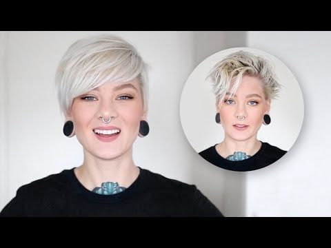 How To Style A Pixie Cut & Side Bangs In 3 Easy Steps – Youtube For V Cut Outgrown Pixie Haircuts (View 10 of 25)