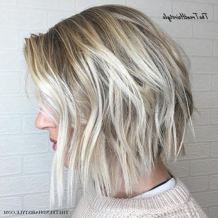 Inverted Bob For Thin Hair – 40 Banging Blonde Bob And Intended For Choppy Ash Blonde Bob Hairstyles (Photo 24 of 25)