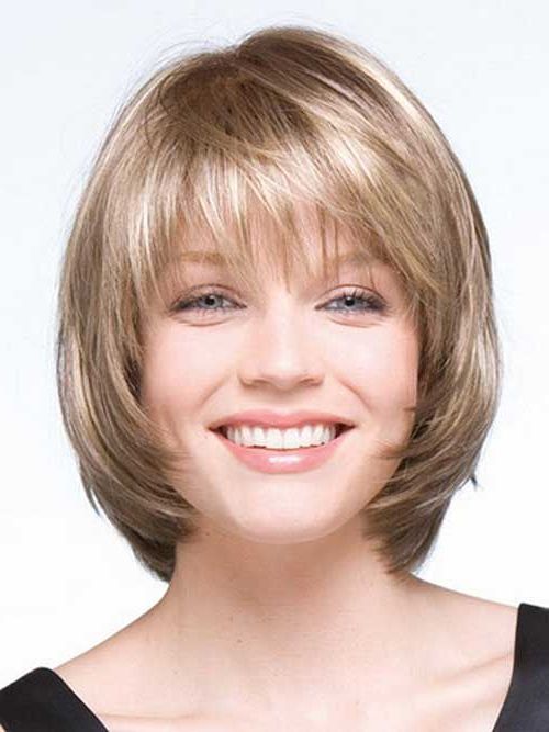 Pin On My Favorite Hair Styles And Color Regarding Short Bangs Hairstyles For Round Face Types (View 5 of 25)