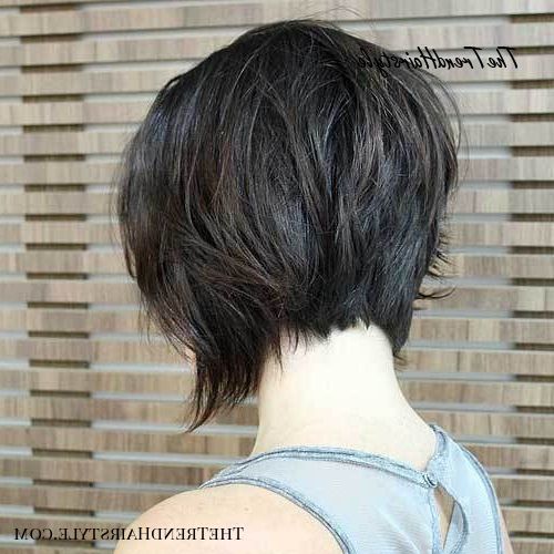 Shaggy Inverted Bob – 50 Trendy Inverted Bob Haircuts – The Inside A Line Bob Hairstyles With Arched Bangs (View 9 of 25)