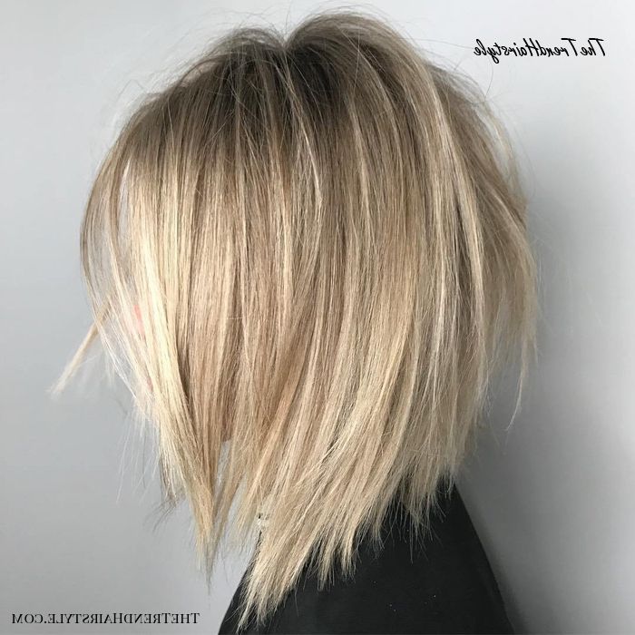 Shaggy Inverted Bob – 50 Trendy Inverted Bob Haircuts – The Intended For Angled Bob Hairstyles With Razored Ends (View 3 of 25)