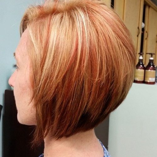 Short Hairstyles Red Highlights Within Short Bob Hairstyles With Highlights (View 23 of 25)