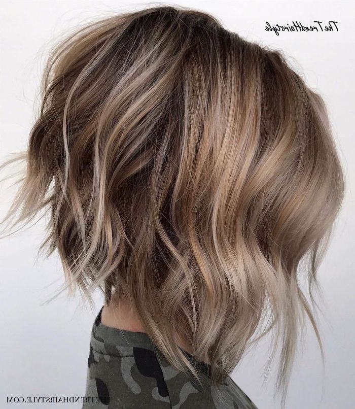 Textured Wavy Mid Length Cut – 60 Best Bob Hairstyles For Intended For Steeply Angled Razored Asymmetrical Bob Hairstyles (View 15 of 25)