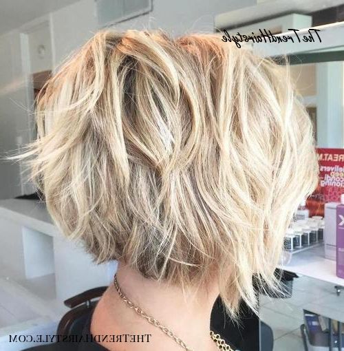 Textured Wavy Mid Length Cut – 60 Best Bob Hairstyles For With Regard To Steeply Angled Razored Asymmetrical Bob Hairstyles (View 6 of 25)