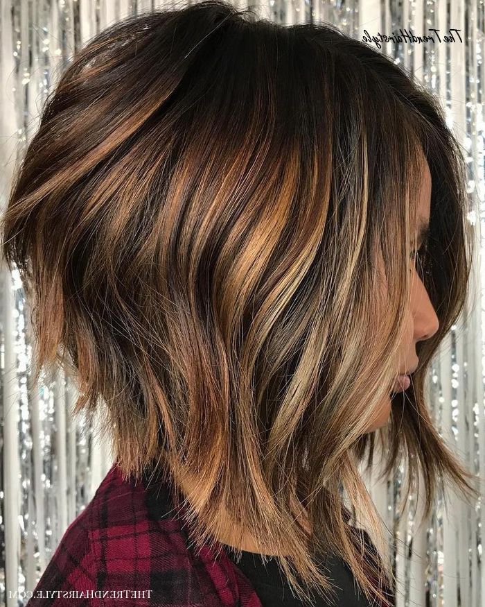 Textured Wavy Mid Length Cut – 60 Best Bob Hairstyles For With Steeply Angled Razored Asymmetrical Bob Hairstyles (View 9 of 25)
