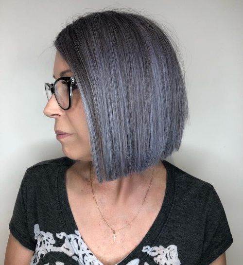These 14 Blunt Cut Bob Haircuts Are Trending In 2019 Intended For Side Parted Bob Hairstyles With Textured Ends (Photo 19 of 25)