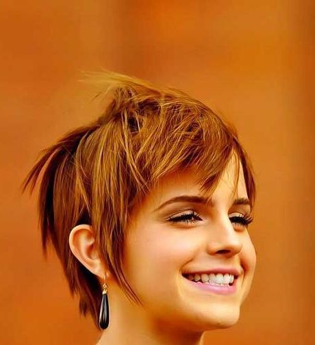 Very Short Hairstyles For Round Face Females: Cute Looks Within Cropped Hairstyles For Round Faces (Photo 7 of 25)