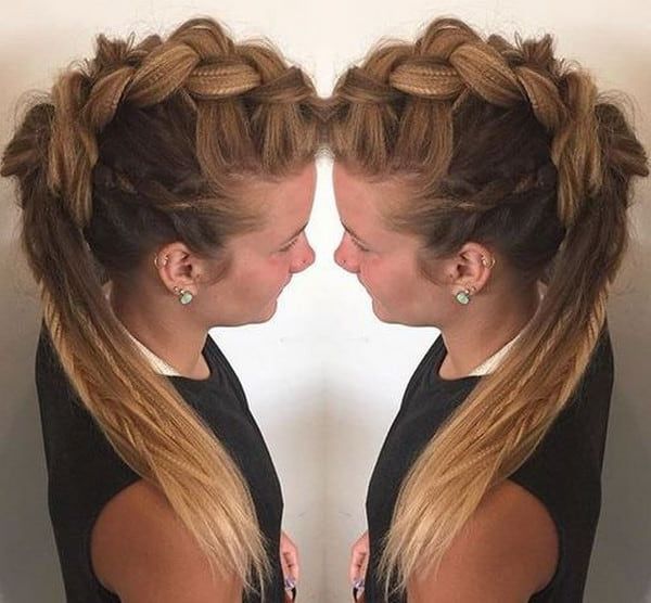 11 Faux Hawk Braids That'll Blow Your Mind – Hairstylecamp With Most Popular Faux Hawk Braid Hairstyles (Photo 17 of 25)