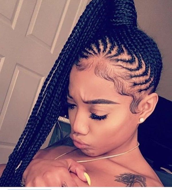 120 Versatile Braided Ponytail Styles | Trendy To Inside Most Recently Cornrow Fishtail Side Braid Hairstyles (View 24 of 25)