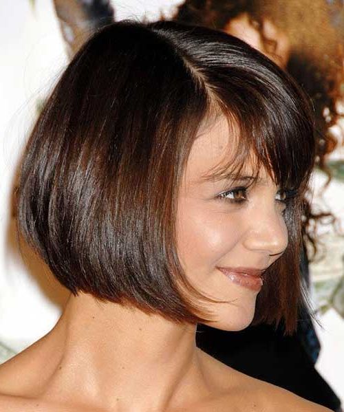 18 Sleek Katie Holmes Bob Haircuts – Crazyforus For Sleek Blunt Bob Hairstyles (Photo 19 of 25)