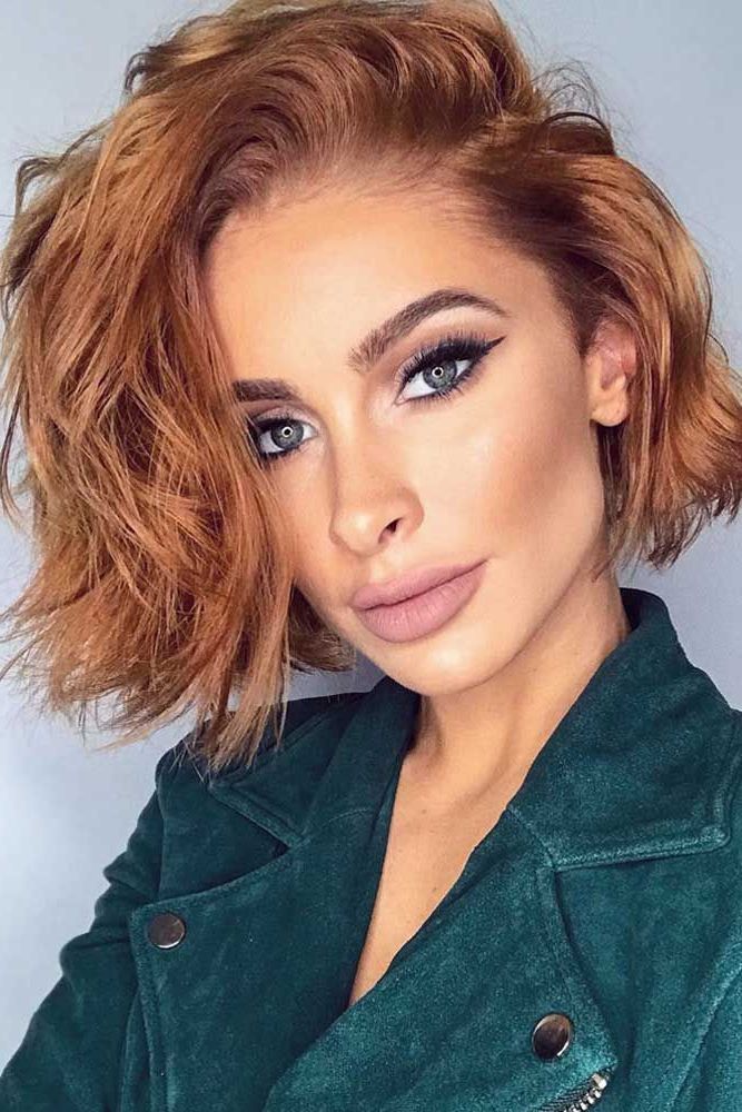 30 Best Short Haircuts For Women | Messy Bob Hairstyles, Bob Throughout Fun Choppy Bob Hairstyles With A Deep Side Part (Photo 5 of 25)