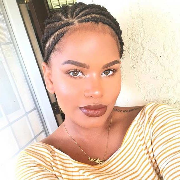 31 Cornrow Styles To Copy For Summer | Boxer Braids Pertaining To Best And Newest Metallic Side Cornrows Hairstyles (Photo 10 of 25)