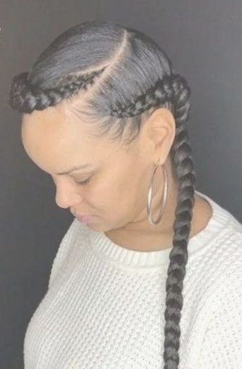 37 Best 2 Goddess Braids To The Side In 2020, Braids For Latest Curved Goddess Braids Hairstyles (Photo 3 of 25)