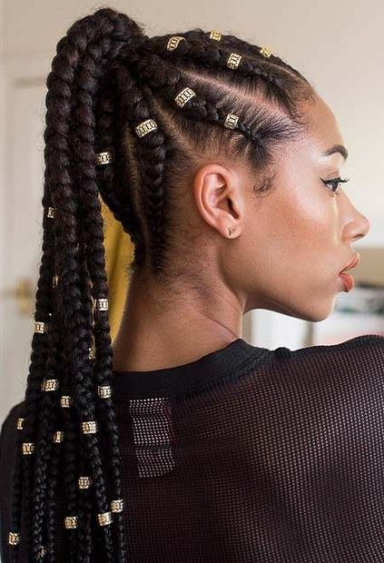 43 Best Braided Ponytail Hairstyles For 2019 | Stayglam With Regard To Recent High Ponytail Braid Hairstyles (View 7 of 25)