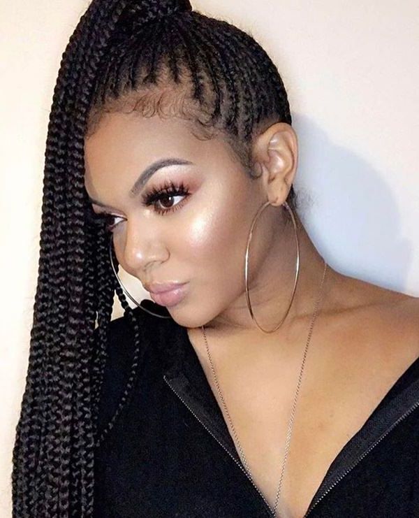 43 New Feed In Braids And How To Do It – Style Easily With Regard To Newest Cornrow Fishtail Side Braid Hairstyles (Photo 25 of 25)
